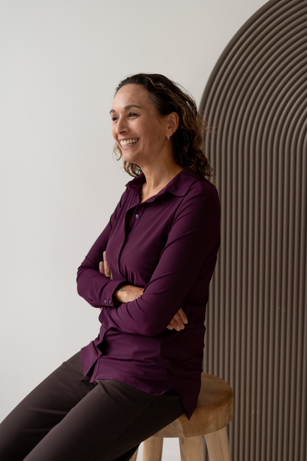 Aisha Dutrieux, lachend portret